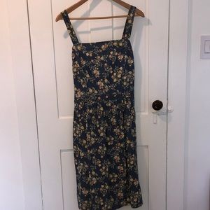 British brand denim floral dress
